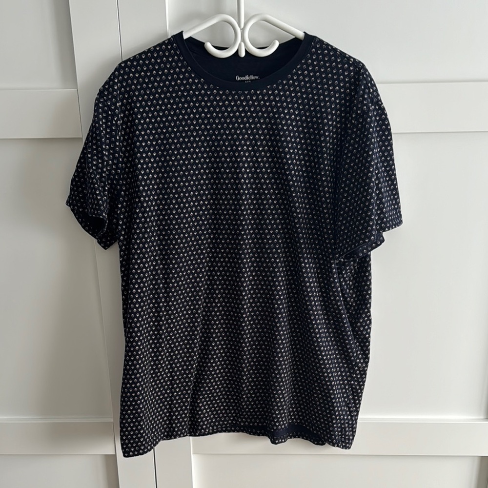 Goodfellow & Co Men's Navy Patterned Shirt